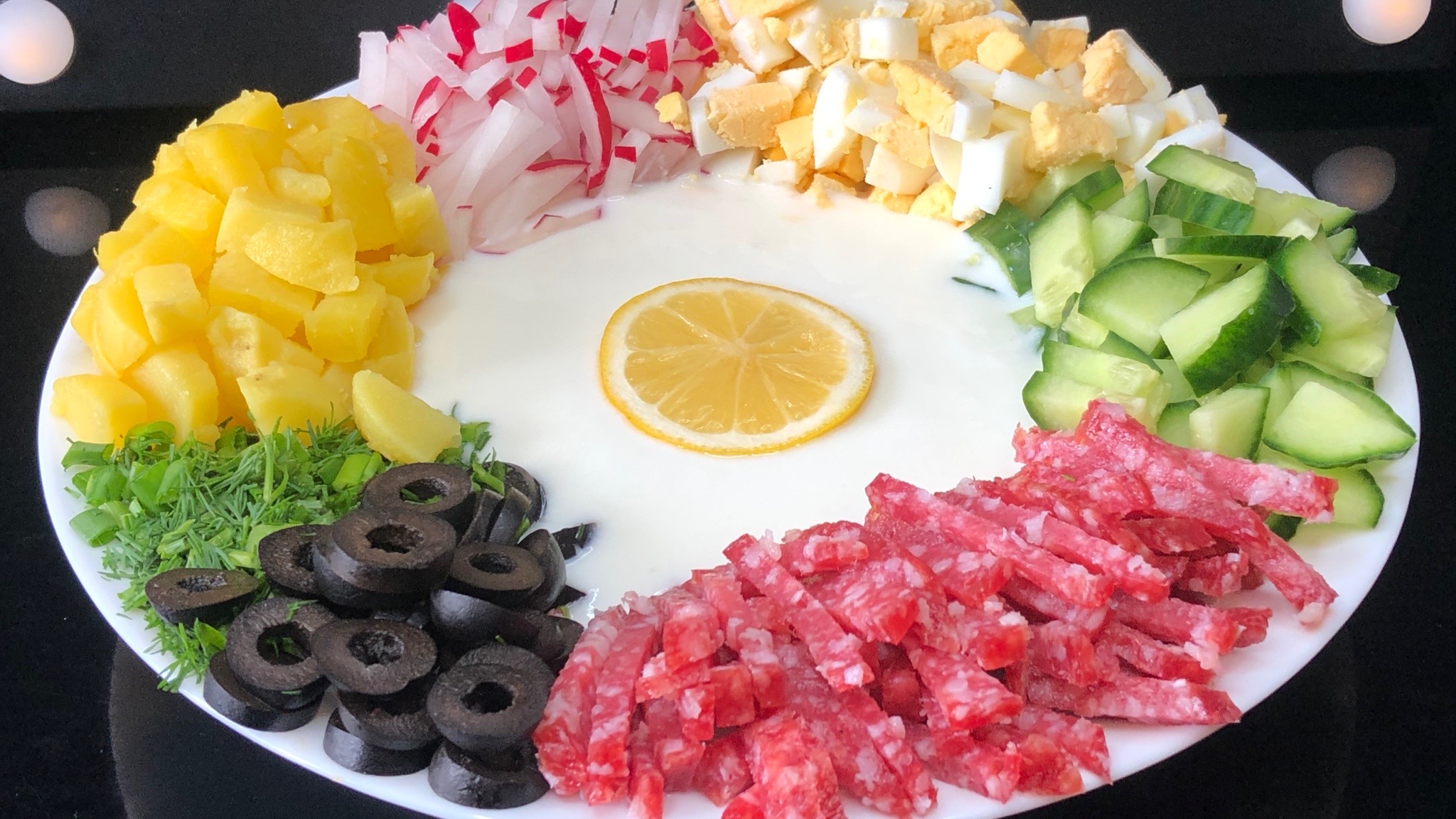 Окрошка на кефире | окрошка рецепты | рецепты просто.mp4