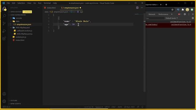 Code asynchrone avec JavaScript #05 comment utiliser les données du type JSON смотреть онлайн