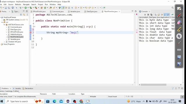 JAVA||Non-Primitive Datatypes #javaclasses #programming #datatypes #javaAnji #javalanguage#anjigoud смотреть онлайн