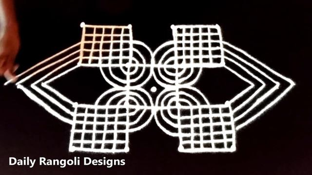 Very Cute Simple Lotus Padi Kolam Designs|Easy Rangoli Muggulu Kolam 4X4 Dots |Simple Kolangal #946 смотреть онлайн