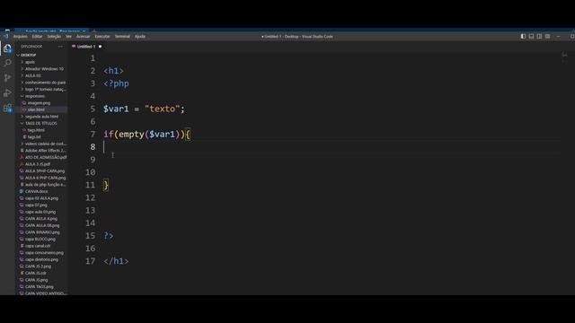 FUNÇÃO EMPTY EM PHP AULA 09 смотреть онлайн