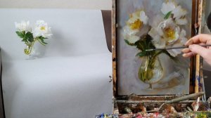 Пионы. Живопись маслом