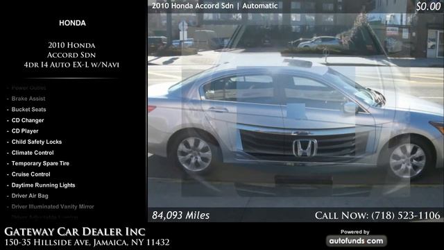 Used 2010 Honda Accord Sdn | Gateway Car Dealer Inc, Jamaica, NY - SOLD