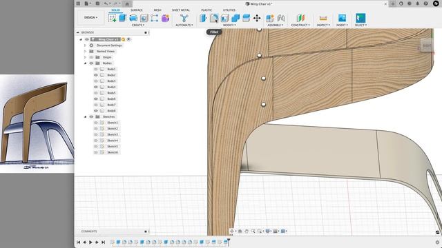 FULL TUTORIAL: From Sketch To Initial CAD Model, Side Chair смотреть онлайн