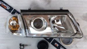 Передние фары с линзой для Фольксваген Пассат Б5 дорест 1997-2000 комплект