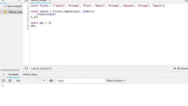 JavaScript, работа с массивами reduce, часть 2 смотреть онлайн
