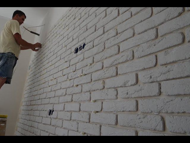ОТДЕЛКА стен декоративным камнем ИЗ гипса своими руками Оформление стен декоративным камнем смотреть онлайн