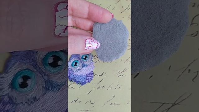 Вышивка гладью. Брошь совушка смотреть онлайн