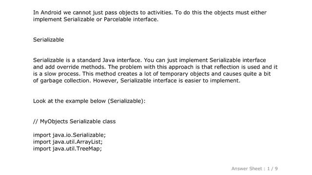 Android : Android: Difference between Parcelable and Serializable? смотреть онлайн