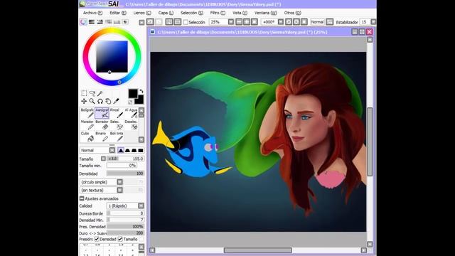 Drawing Ariel and Dory - Speedpaint Disney (Paint Tool Sai) Finding dory смотреть онлайн
