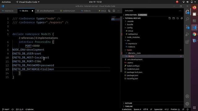 Manejar variables de entorno con typescript смотреть онлайн