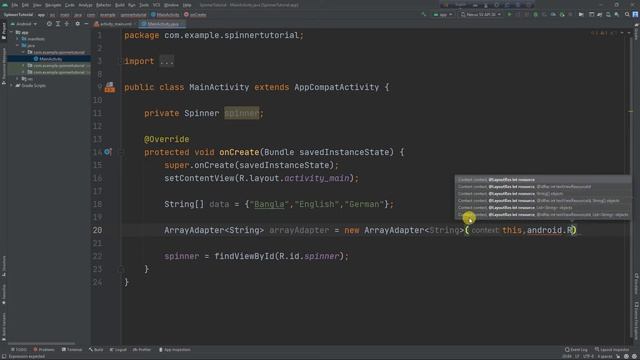 Android Bangla Tutorial 34: Spinner By ArrayAdapter | Java | Android App Development смотреть онлайн