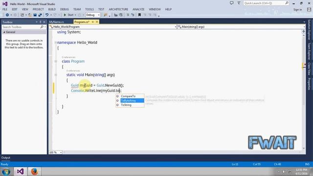 How to Generate GUID in C#/CSharp смотреть онлайн