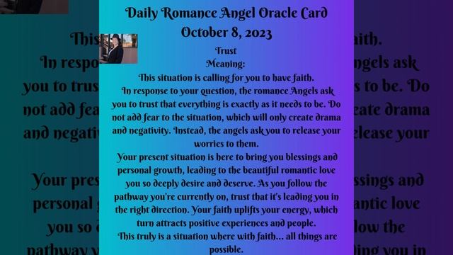 Daily Romance Angel Oracle Card October 8, 2023 #tarot смотреть онлайн