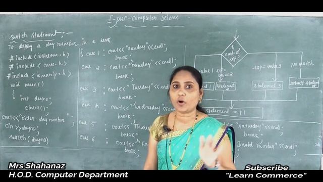Switch Statement with an Example | Class 11 Computer Online Class | Mrs Shahanaz смотреть онлайн