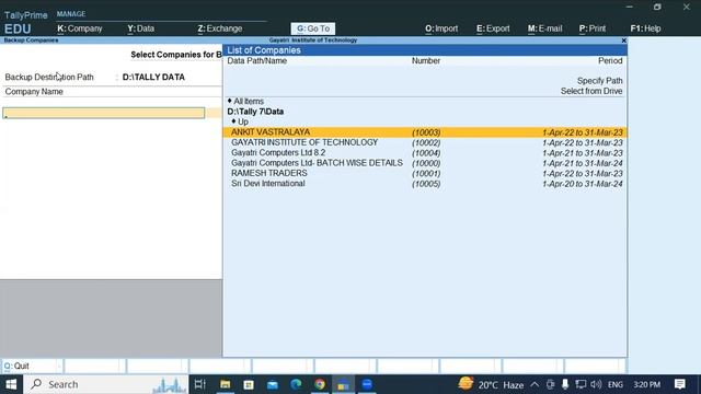 How to Data Backup & Restore in Tally Prime | GIT Education смотреть онлайн