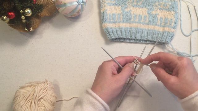 Как связать детский джемпер, с оленями, спицами. #вязание смотреть онлайн