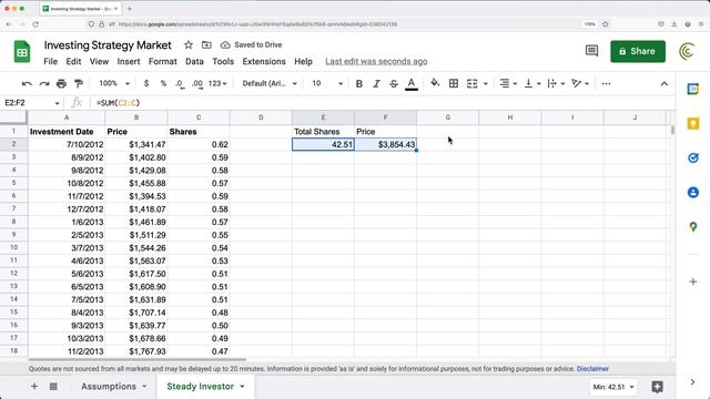 Google Sheets - Stock Market - Steady vs Lucky vs Unlucky Investor Comparison Model Template смотреть онлайн