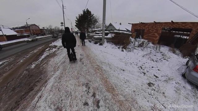 Зимние покатушки на моноколесах. смотреть онлайн