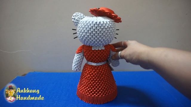 3d Origami Hello Kitty , Paper Miniature Kitty , Princess Kitty