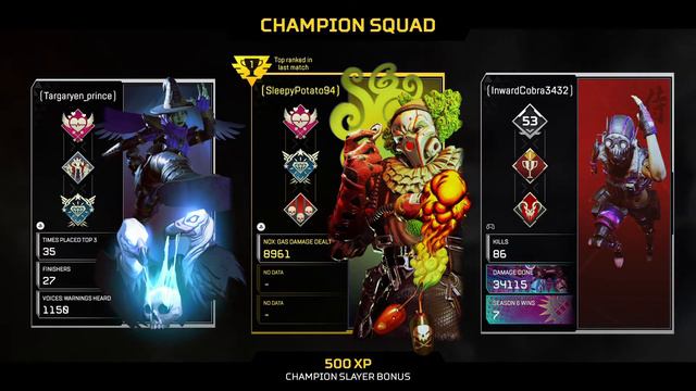 Apex Champions: Potato Clown Caustic Champion Screen смотреть онлайн