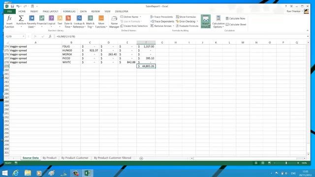 Monitor cell value using Watch Windows in Excel 2013 смотреть онлайн