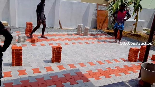 Wow beautiful House I shape design paver block installation process смотреть онлайн