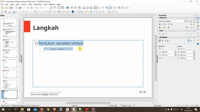 P13. Metode Numerik - Penyelesaian Kalkulus dengan Python Sympy смотреть онлайн