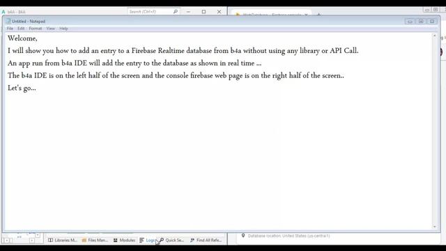 b4a add Firebase realtime database entry смотреть онлайн