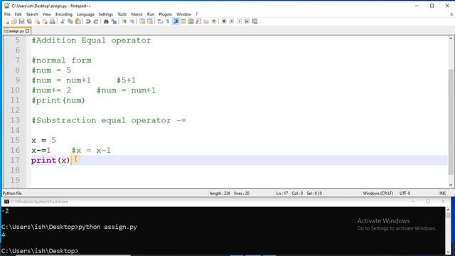 #13 Assignment Operators in Python смотреть онлайн