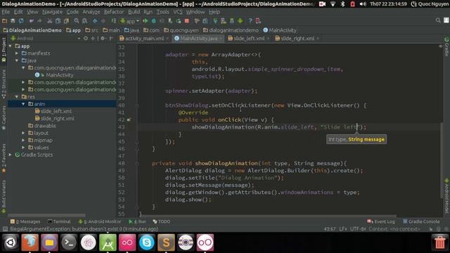 Showing Dialog With Animation In Android смотреть онлайн