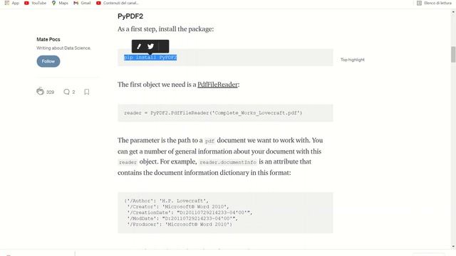 How to read a pdf with PyPDF2.PdfFileReader | Python смотреть онлайн