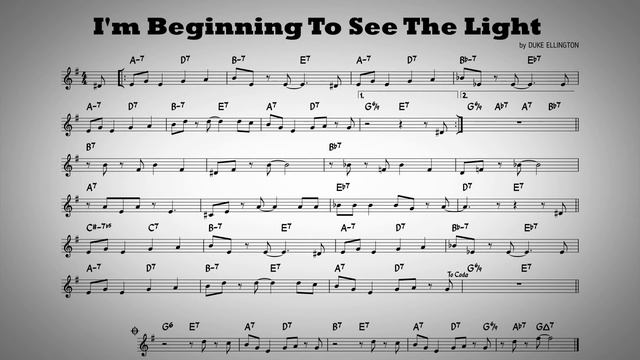 I'm beginning to see the light - Play along - Bb instruments смотреть онлайн