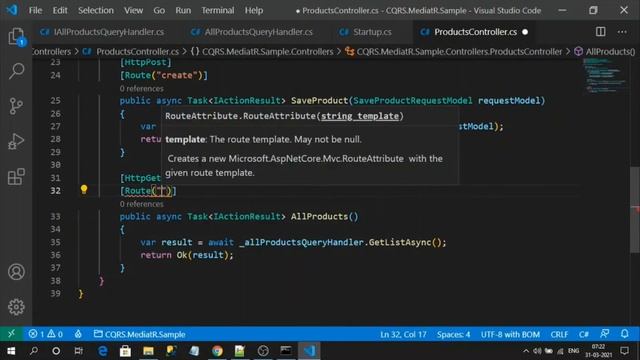 A .Net5 Sample Using CQRS(Command Query Responsibility Segregation) And MediatR Patterns смотреть онлайн