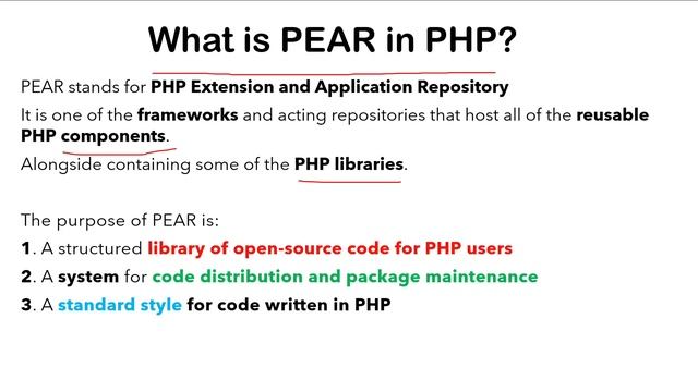 PEAR in PHP in Hindi | PEAR | PHP Extension and Application Repository | PHP में PEAR क्या होता है смотреть онлайн
