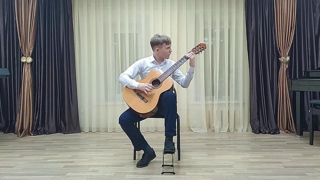 Живов Женя Русская народная песня "Как у наших у ворот", Испанский танец "Малагуэнья" смотреть онлайн