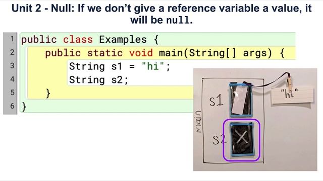 Unit 2 - Null: If we don’t give a reference variable a value, it will be null (Java APCSA) смотреть онлайн