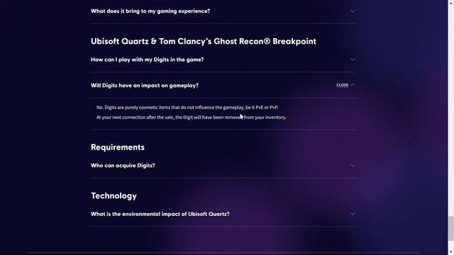 Ubisoft Quartz New NFT Digits CryptoWallet For Ghost Recon Breakpoint