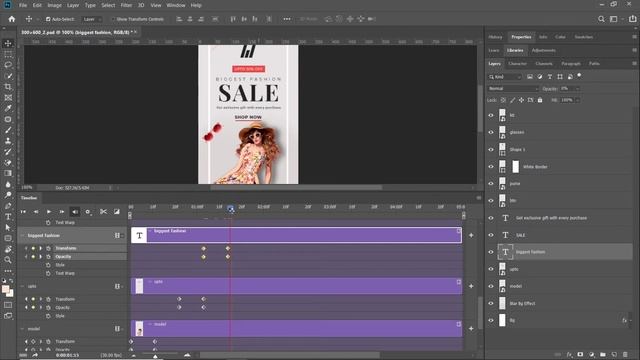 Create and export GIF animated banner ads in Photoshop | Photoshop Tutorials смотреть онлайн