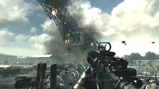 падение башни CoD MW3 смотреть онлайн
