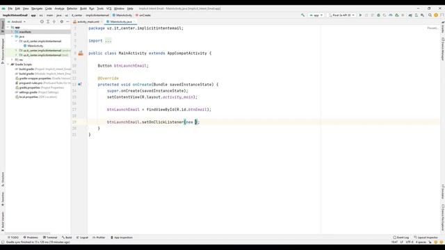 Android Studio Implicit Intent Email with Java смотреть онлайн