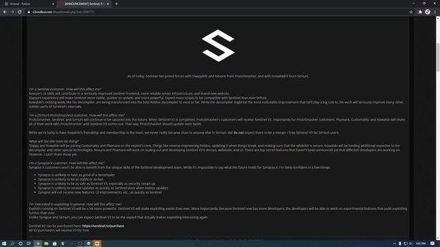 New Sentinel V3 MIGHT be better than Synapse/Synapse X?! | 2021 NEW EXPLOIT смотреть онлайн
