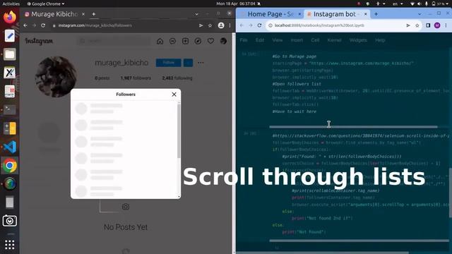 Automate Everything! Making an Instagram bot using Python, HTML and Selenium: Demo смотреть онлайн