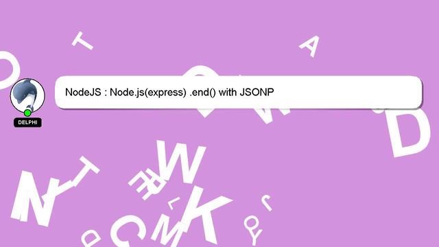 NodeJS : Node.js(express) .end() with JSONP смотреть онлайн