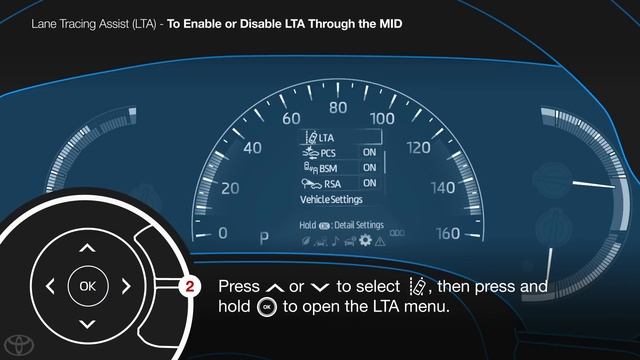 Turning On And Off Lane Tracing Assist (LTA) | Toyota