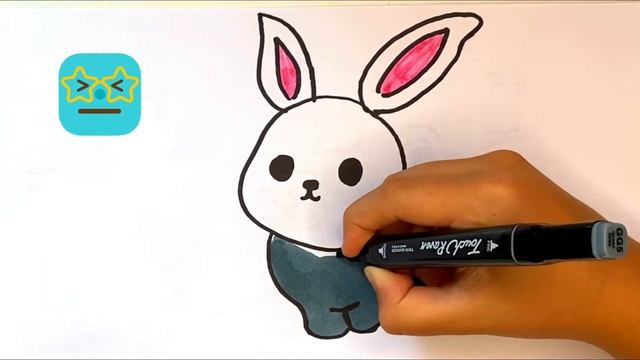 How to draw a rabbit for kids | Как нарисовать кролика для детей | Bolalar uchun quyon rasm chizish смотреть онлайн