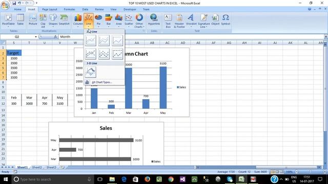 TOP 10 CHARTS IN EXCEL (TAMIL) | FREQUENTLY USING CHARTS IN MS EXCEL смотреть онлайн