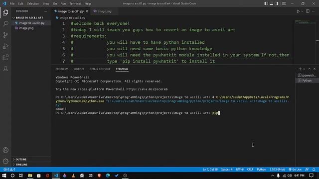 how to convert image to ascii art using python смотреть онлайн