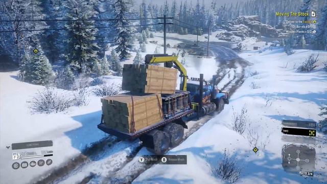 Snowrunner white western star delivery... смотреть онлайн