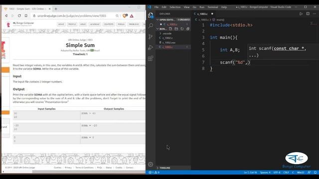 How to Solve URI Online Judge C Problem #1003 Simple Sum смотреть онлайн